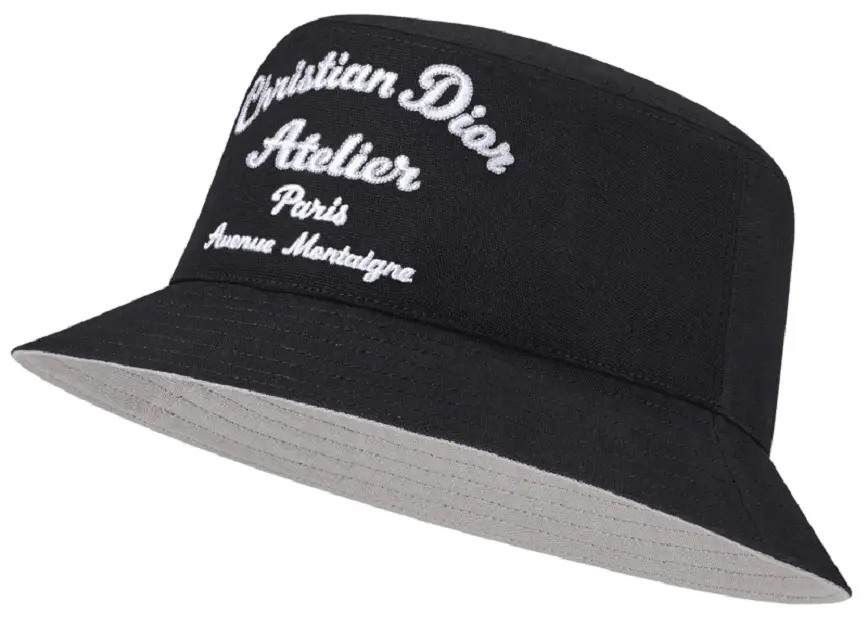 Mu Dior Atelier Bucket Hat 'Black Canvas' 243C907C4511-C988