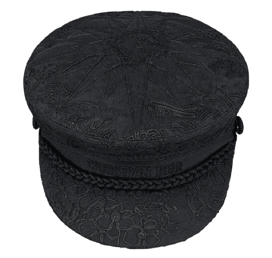 Mu Dior Travel Cap 'Black Blue Cotton' 31REV920X131-C588