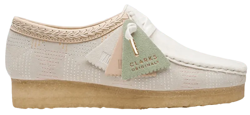 Giay Clarks Wallabee Cup 'Off White Textile' 261-66218