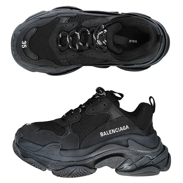 Alternative view of Giày Balenciaga Wmns Triple S 'Black' 531388-W09OM-1000