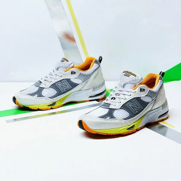Alternative view of Giày New Balance Aries x Wmns 991 Made in England 'Orange Silver' W991ARI