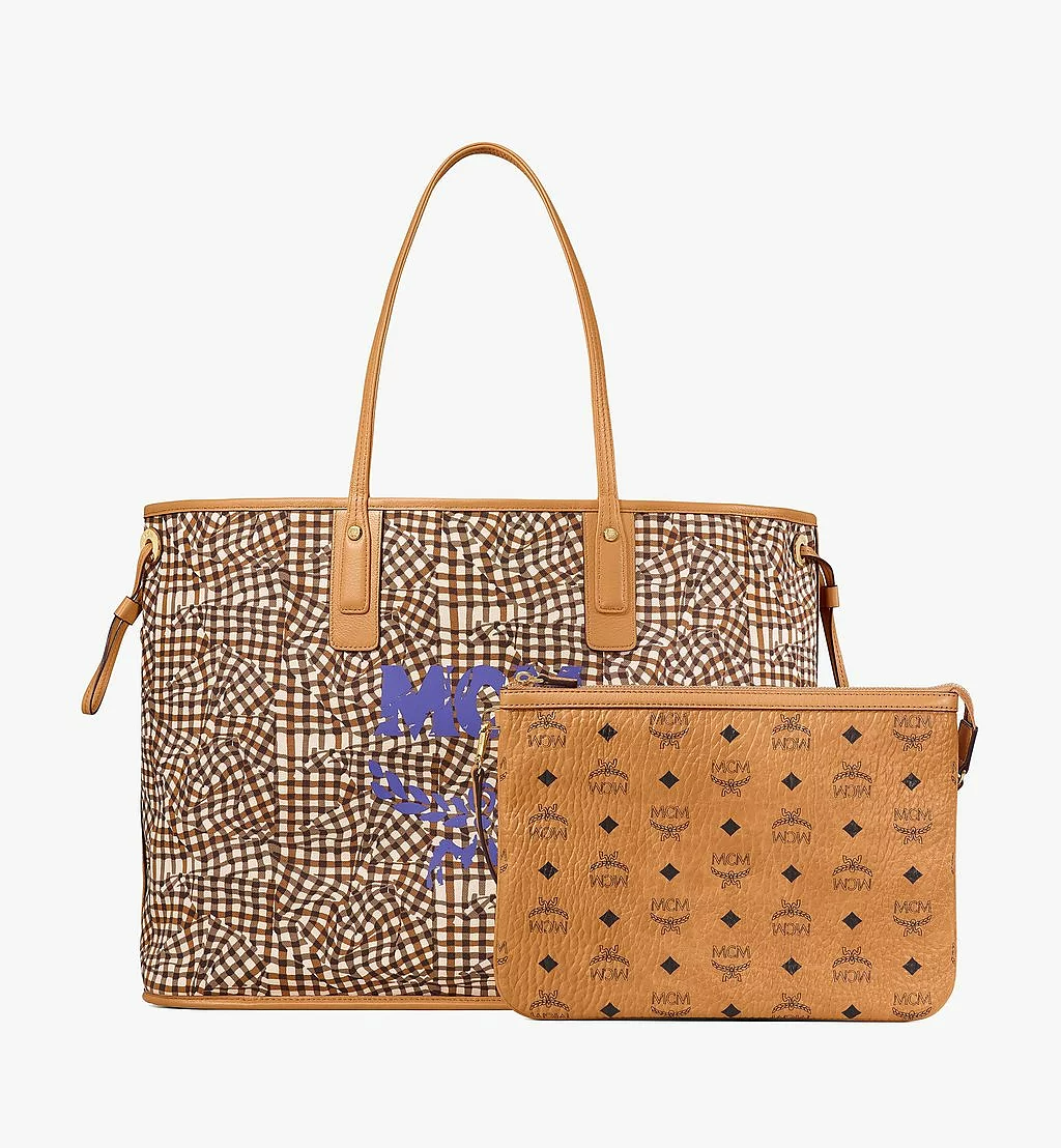 Túi MCM Reversible Liz Shopper in Visetos MWP7AVI21CO001 - Ảnh 4