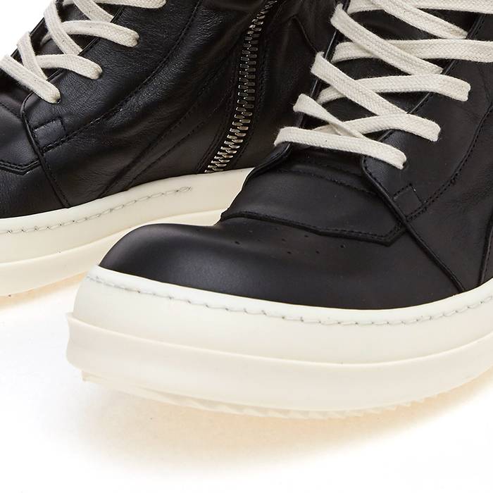 Giày Rick Owens Geobasket Leather High Top Sneaker Black RU16F6894 LPO 991 - Ảnh 5