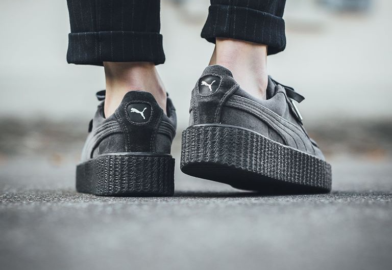 Giày Puma Fenty Rihanna Velvet Creepers 'Grey' 364466-03 - Ảnh 3