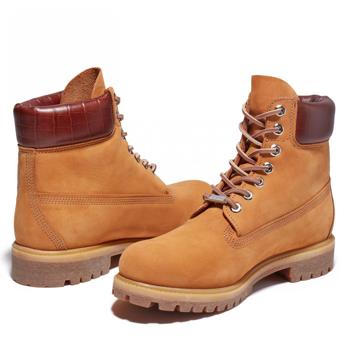 Giày Timberland Safari Crocodile 6-Inch Waterproof Boots Wheat Nubuck A2HHD231 - Ảnh 4