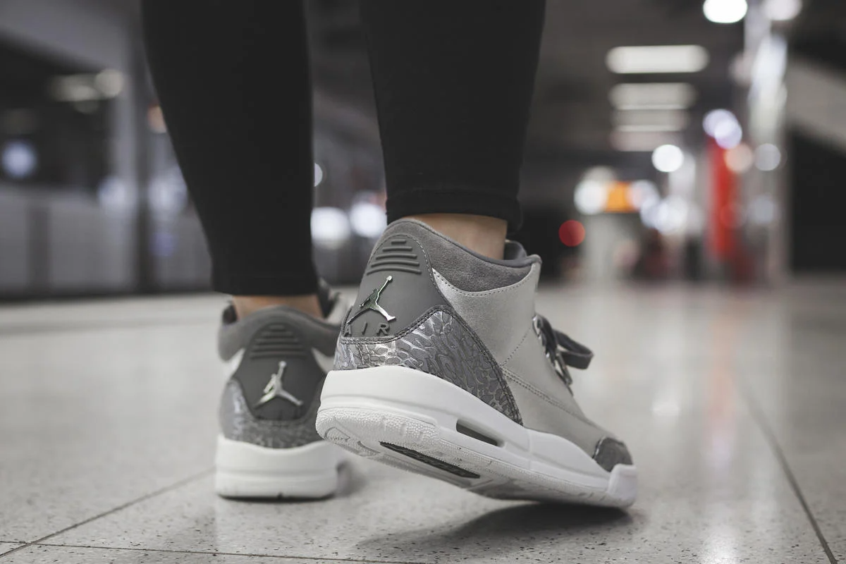 Giày Nike Air Jordan 3 Retro Premium HC GG 'Chrome' AA1243-020 - Ảnh 3