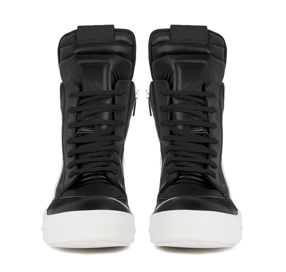 Giày Rick Owens Geobasket Leather 'Black Milk' RU02A5894 LPO-9111 - Ảnh 3