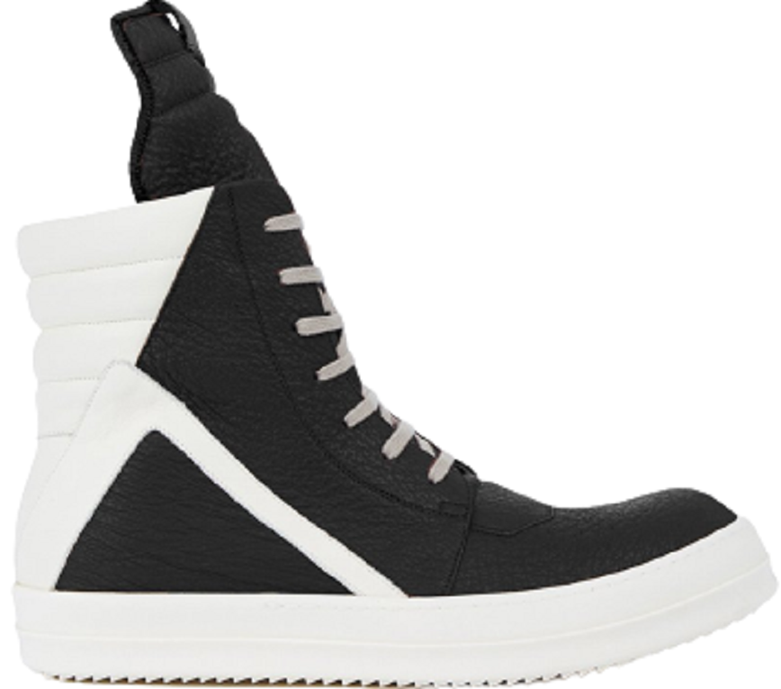 Giày Rick Owens SS22 Fogachine Geobasket 'Black And Milk White' ru01b1894lsqp-911