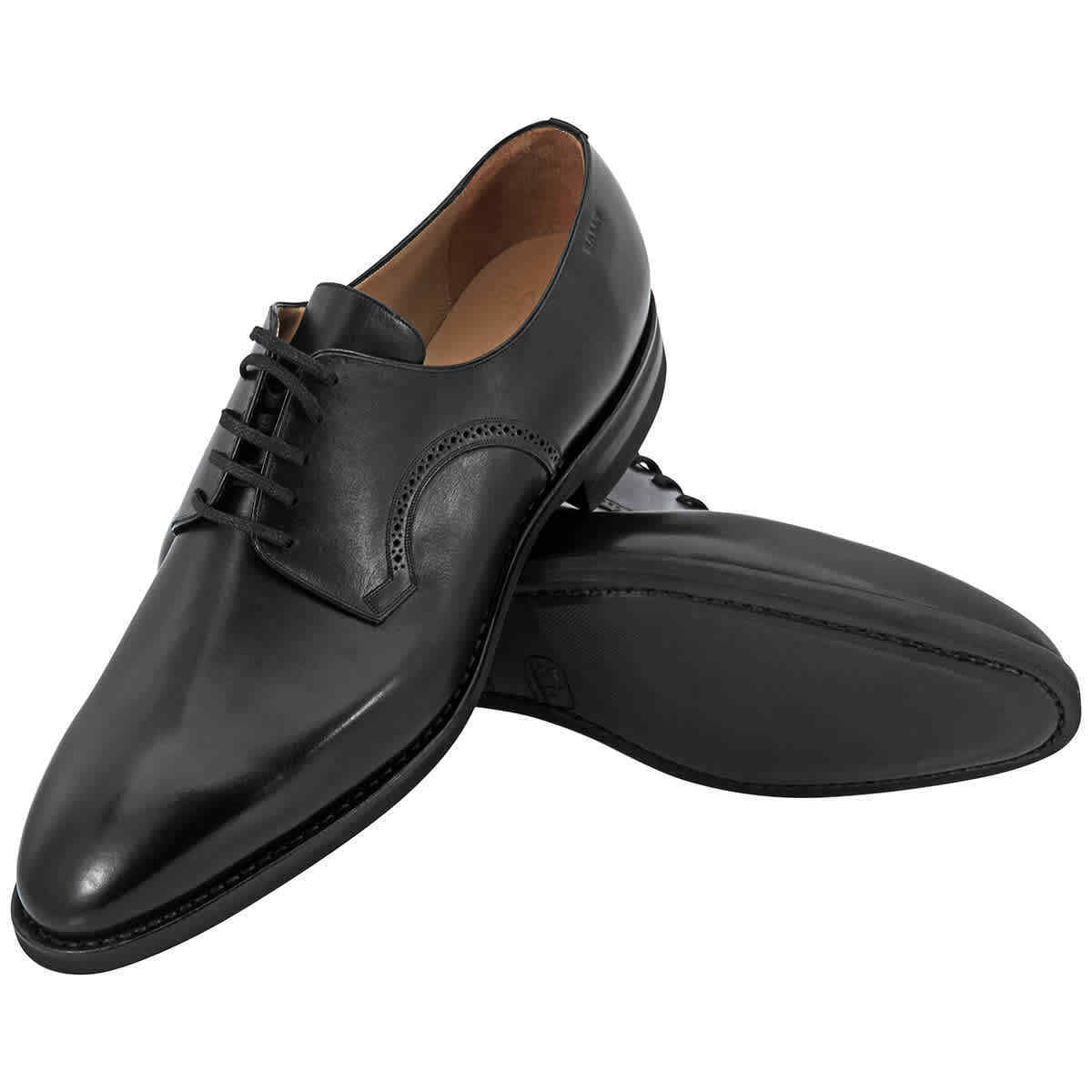 Giày Bally Scrivani Leather Derby Lace-up 'Black' 6193768 - Ảnh 2