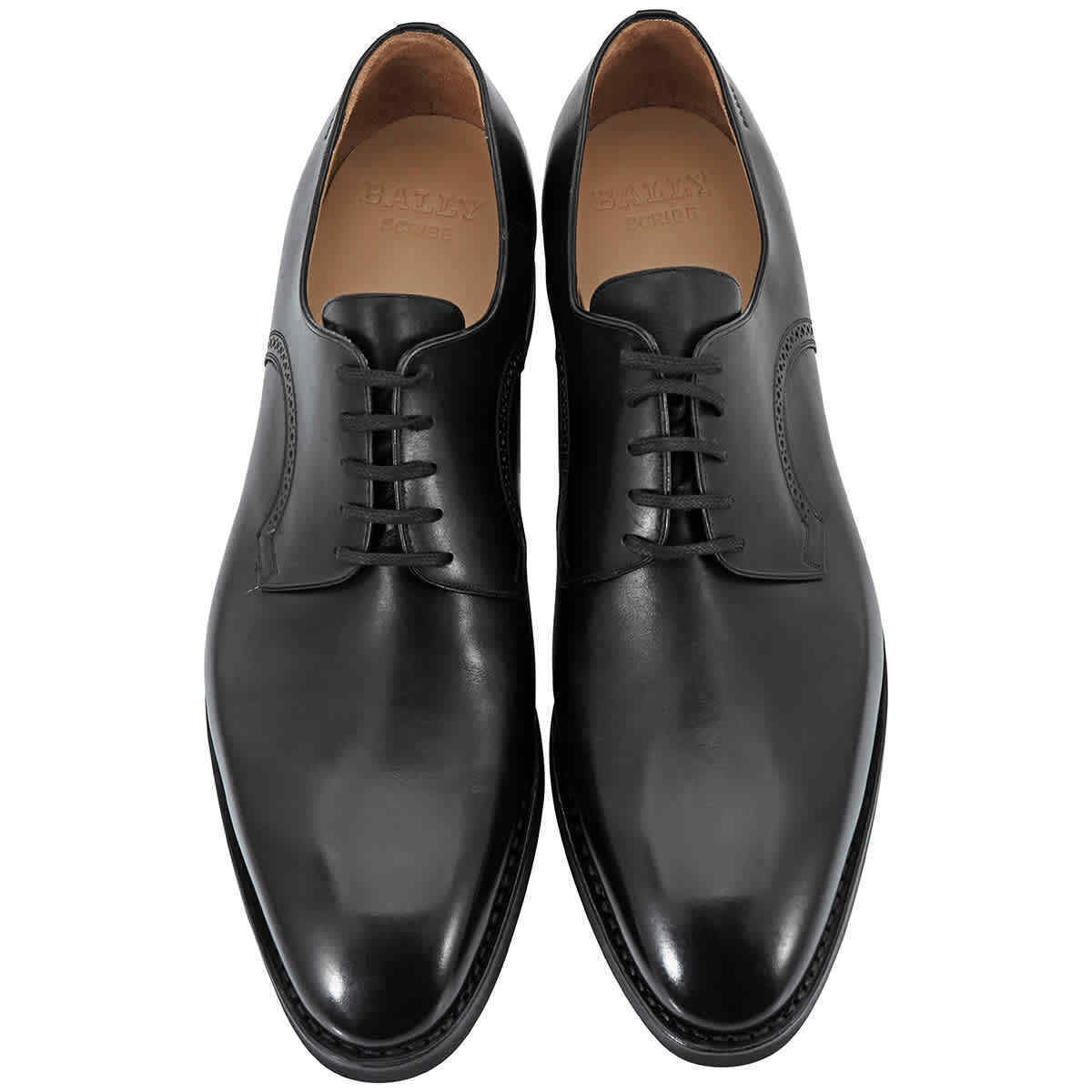 Giày Bally Scrivani Leather Derby Lace-up 'Black' 6193768 - Ảnh 3