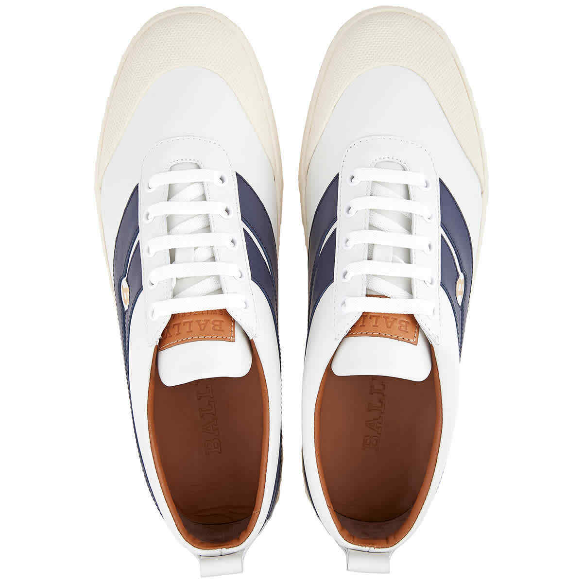 Giày Bally Smake Leather Low-Top 'White' 6226078 - Ảnh 3