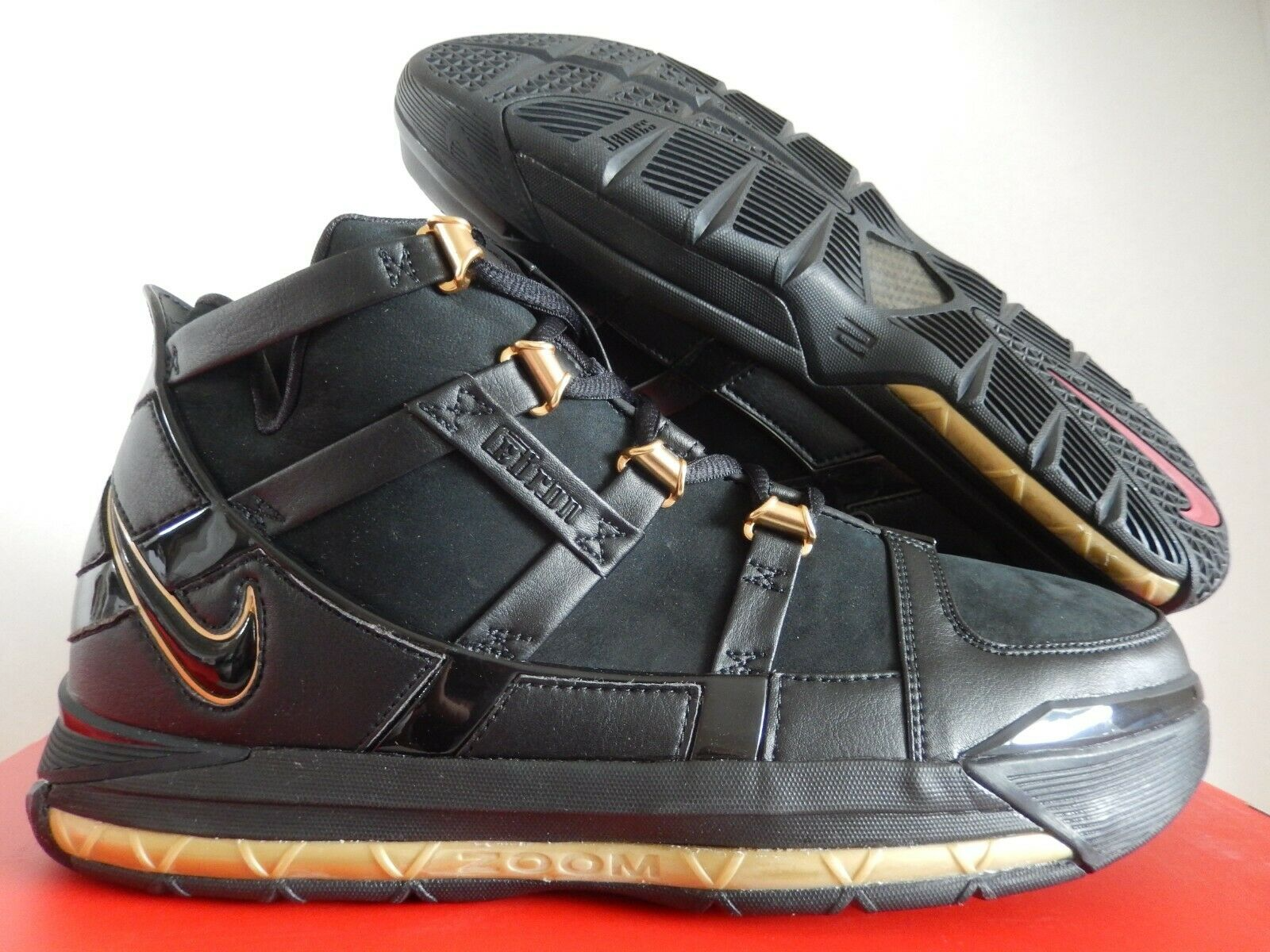 Giày Nike Zoom LeBron 3 Retro 'Metallic Gold' 2018 AO2434-001 - Ảnh 4