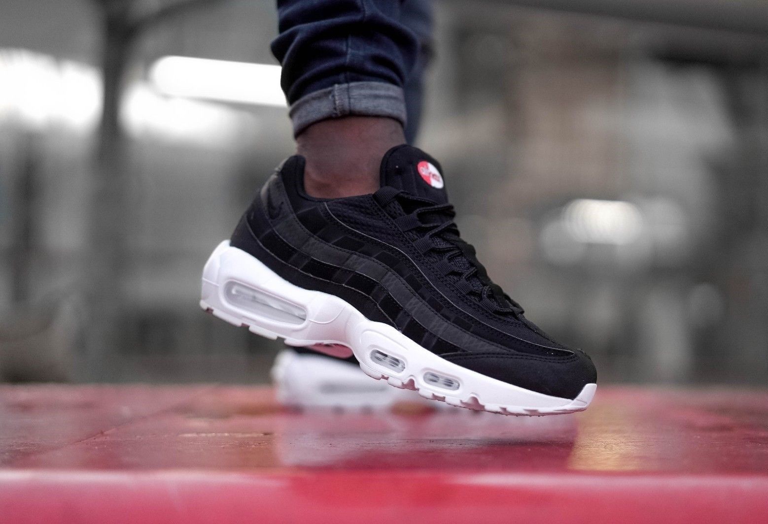 Giày Nike Air Max 95 Premium SE 'Black White' 924478-001 - Ảnh 4