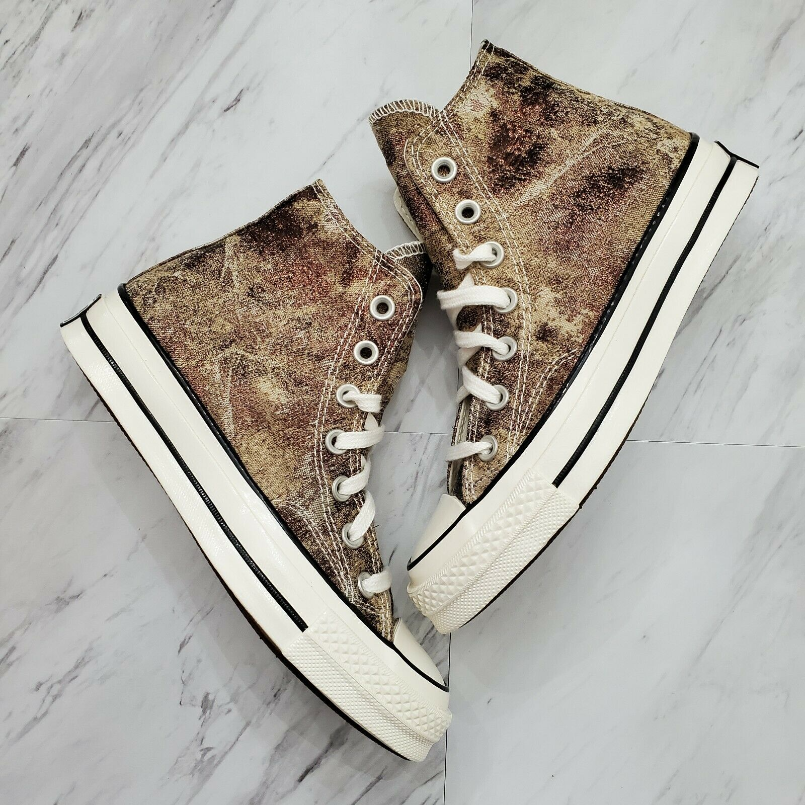 Giay Converse Elevated Metallic Chuck 70 High 'Bronze Egret Black' 570530C