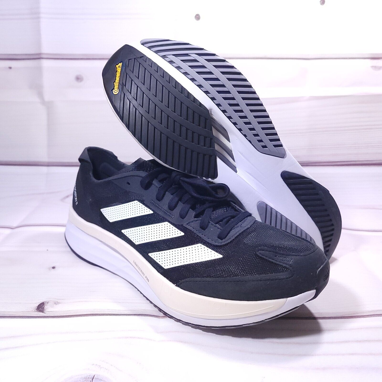 Giay Adidas Adizero Boston 11 Wide 'Black Cream' GV9630