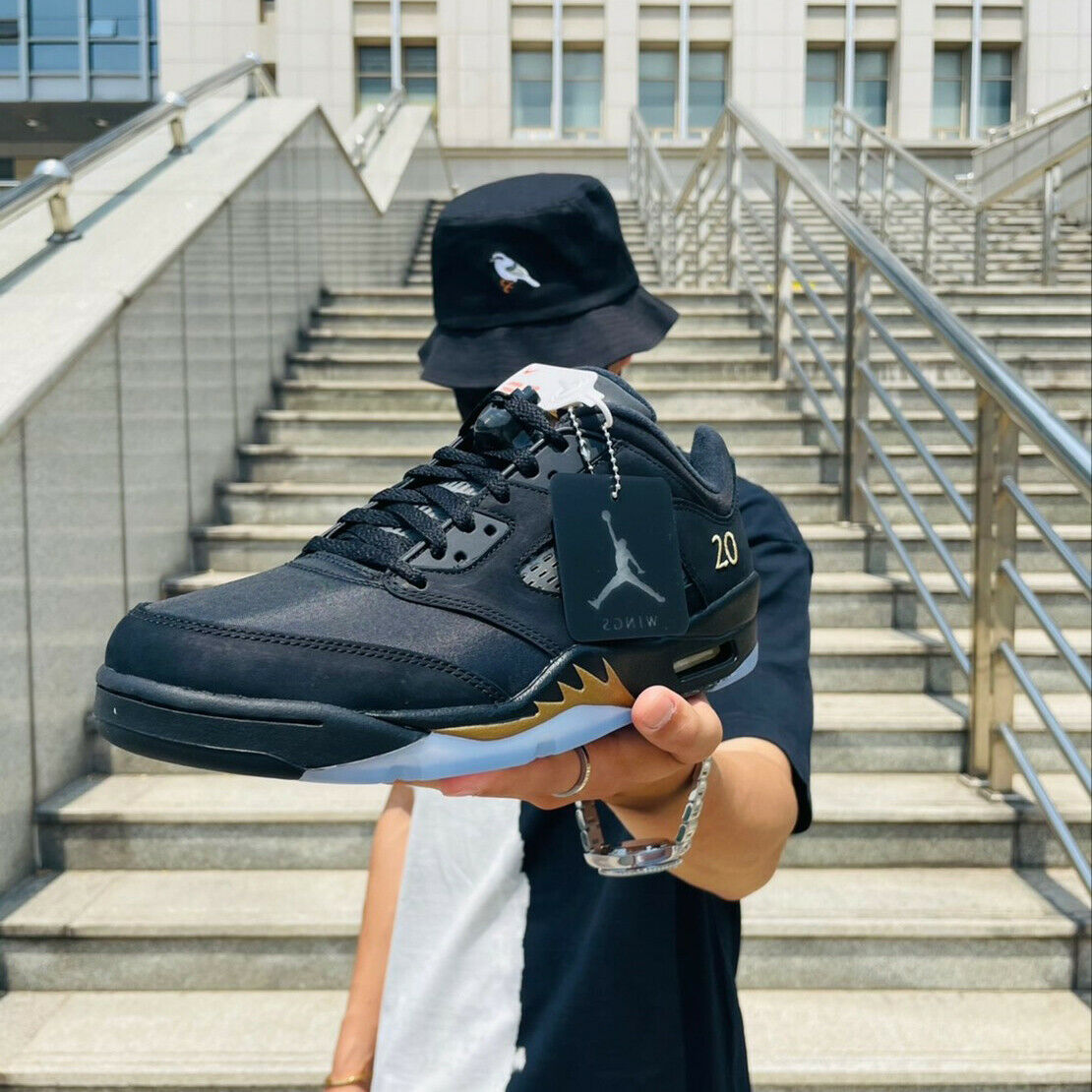 Giày Nike Air Jordan 5 Retro Low Wings 'Class of 2020-21' DJ1094-001 - Ảnh 5