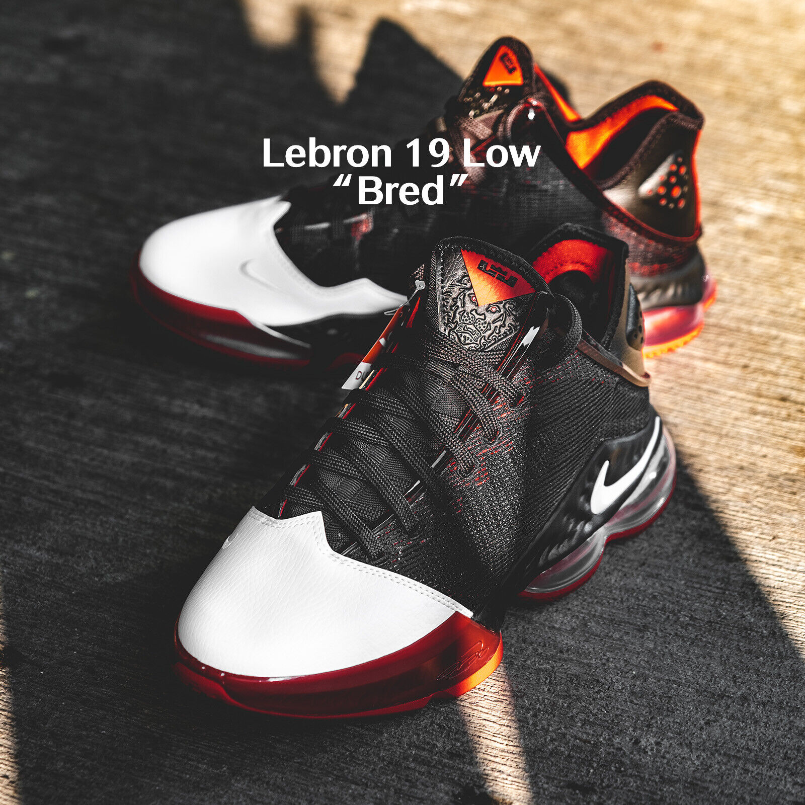 Giày Nike Lebron XIX Low EP 19 Bred Black Red DH1271-001 - Ảnh 5