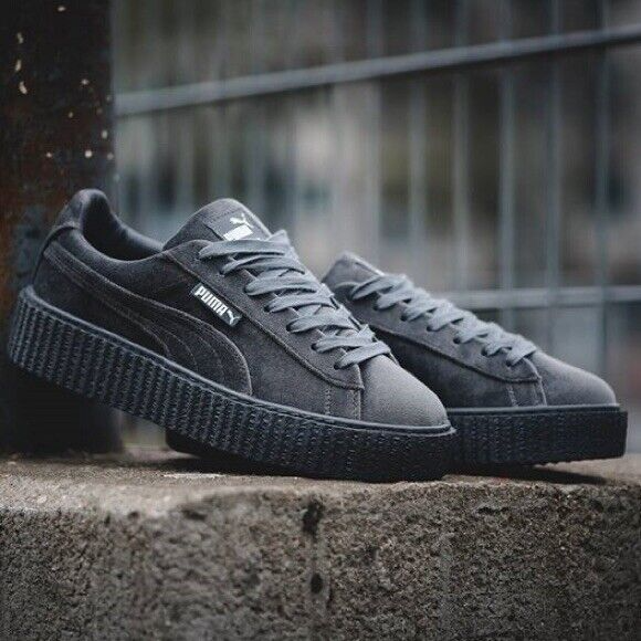 Giày Puma Fenty Rihanna Velvet Creepers 'Grey' 364466-03 - Ảnh 4