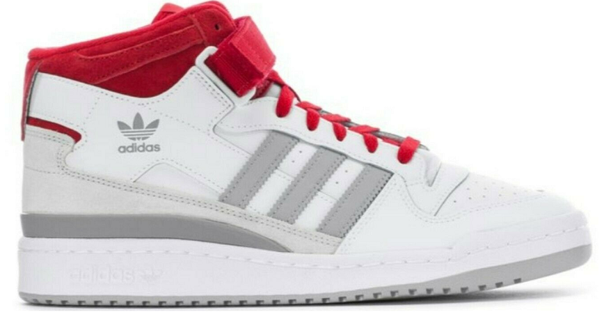 Giày Adidas Forum Mid Combines Grey With Varsity Red FY6819