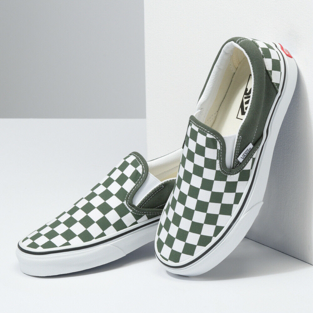 Giay Vans Classic Slip-On 'Green Caro' VN0A33TB9HO