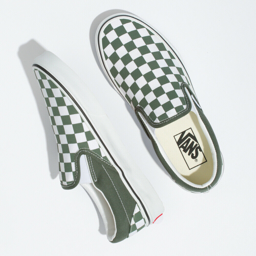 Giay Vans Classic Slip-On 'Green Caro' VN0A33TB9HO