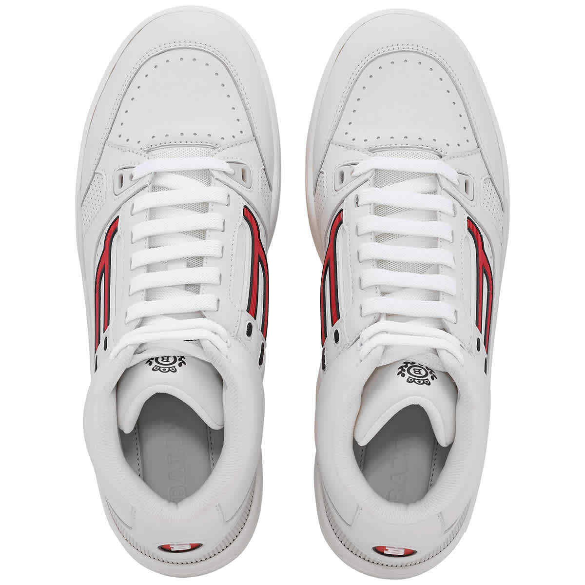 Giày Bally Kuba Champion King Leather High-Top 'White' 6228501 - Ảnh 3