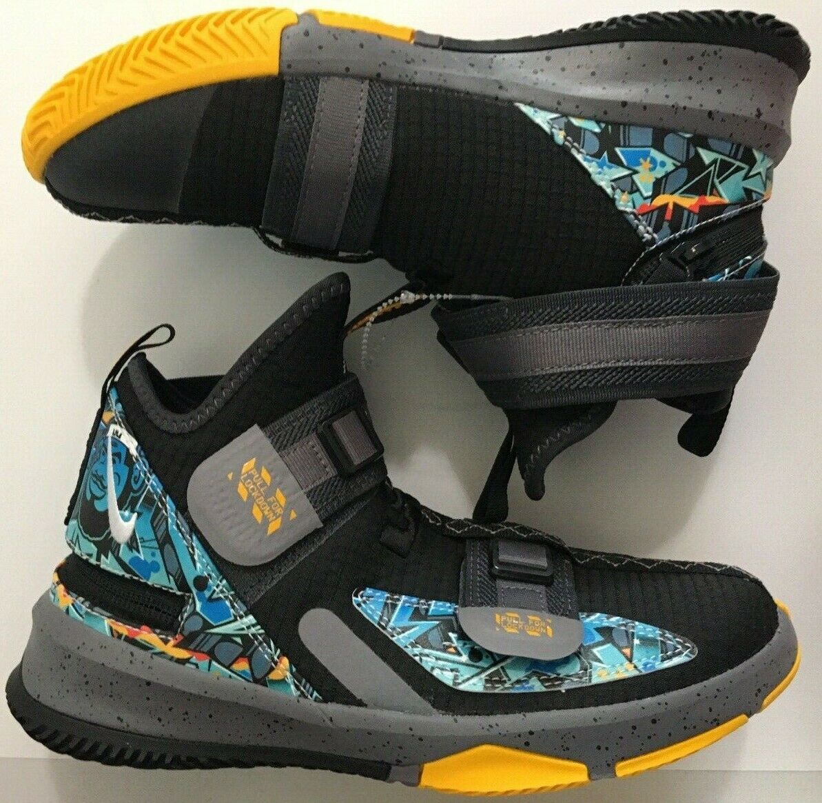 Giày Nike LeBron Soldier 13 Flyease GS 'Graffiti' AR7586-070 - Ảnh 5