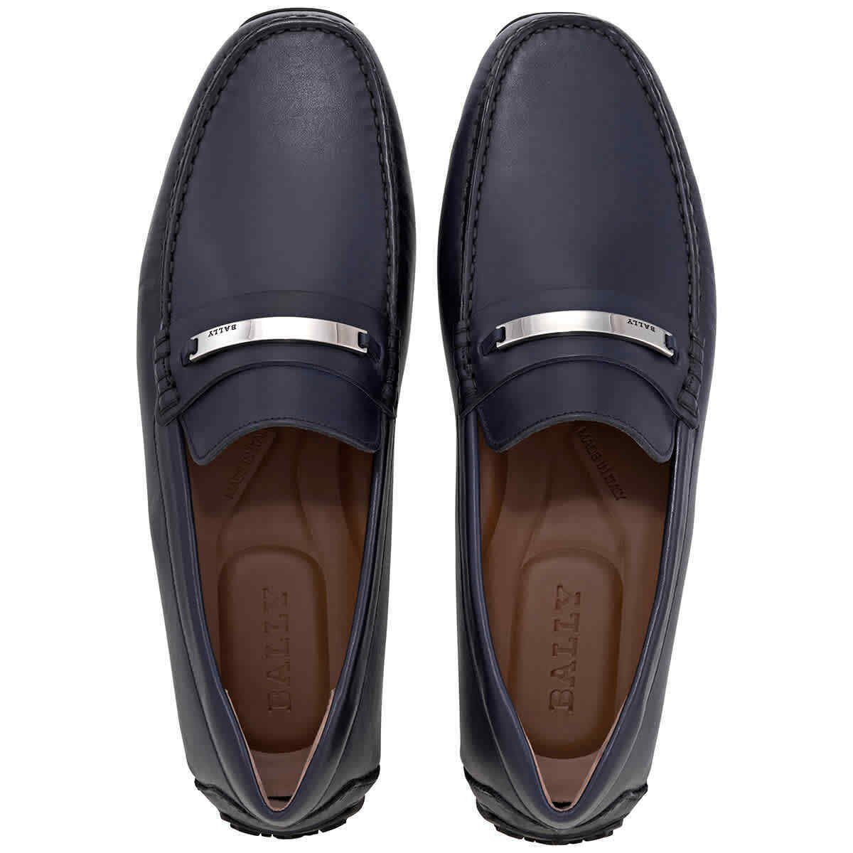 Giày Bally Pigle Leather Loafers 'Ink' 6225976 - Ảnh 3