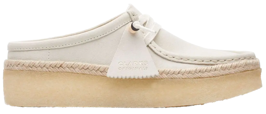 Giay Clarks Wallabee Cup Low 'White Suede' 261-64430