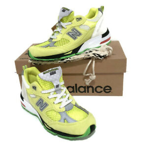 Giày New Balance Aries x Wmns 991 Made in England 'Neon Yellow' W991AFL - Ảnh 4