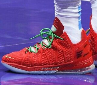 Giày Nike LeBron 18 'X-Mas In LA' DB8148-601 - Ảnh 2