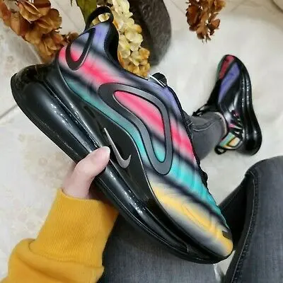 Alternative view of Giày Nike Air Max 720 Black 'Neon Streaks' AQ3196-011