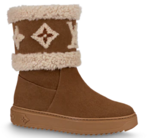 Giày Louis Vuitton Snowdrop Flat Ankle Boots Cognac 1A95DS