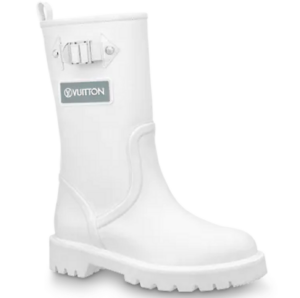 Giày Louis Vuitton Territory Flat Half Boots White 1A9H8U