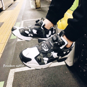 Alternative view of Giày Reebok A Bathing Ape x Mita x InstaPump Fury White Black Camo BD1355