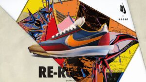 Alternative view of Giày Nike LD Waffle Sacai Blue Multi BV0073-400