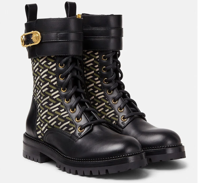Giày Versace Safety Pin La Greca 'Black' DST419E-1A01594-B15V - Ảnh 2