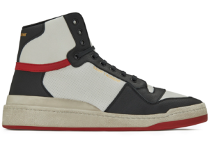 Giày Saint Laurent SL24 Mid Distressed Optic White Black Red 610618-1JZC0-9670