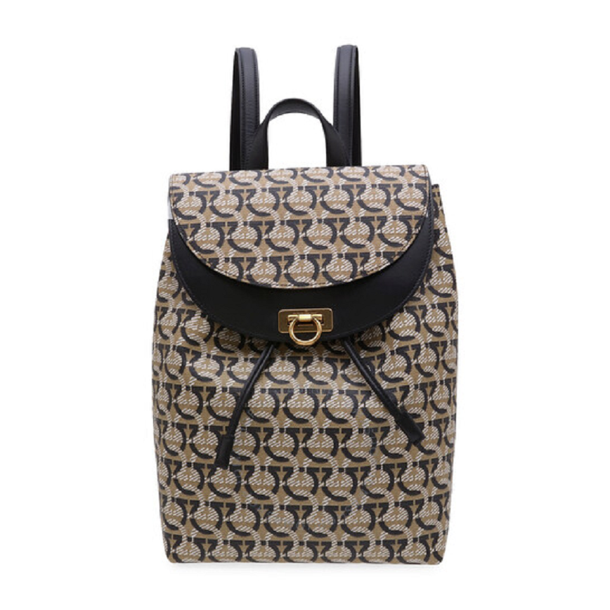 Balo Salvatore Ferragamo Ladies Gancini 'Black Grey' 21H988-726731
