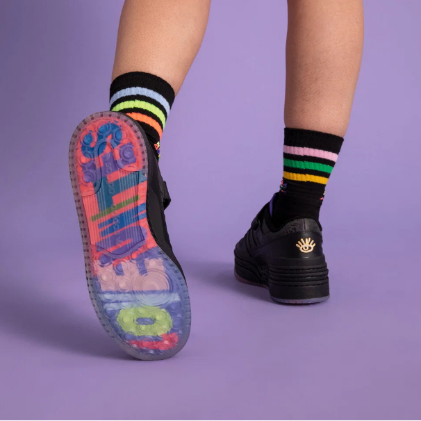 Giày Adidas Forum Triple Platform Pride Low 'Core Black' GX6396 - Ảnh 5