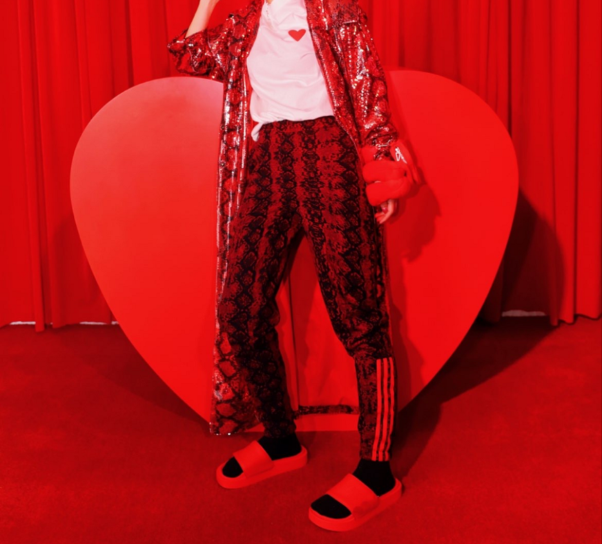 Dép Adidas x Ivy Park Slide Red GX7102 - Ảnh 8