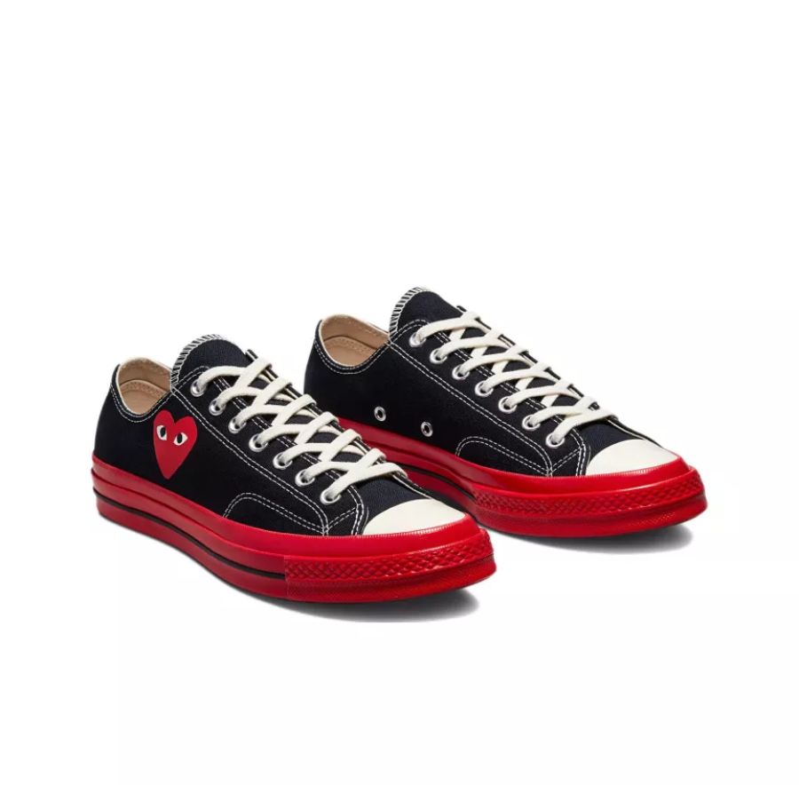 Giày Converse Comme des Garçons Play x Chuck 70 Low 'Black Red' A01795C - Ảnh 6