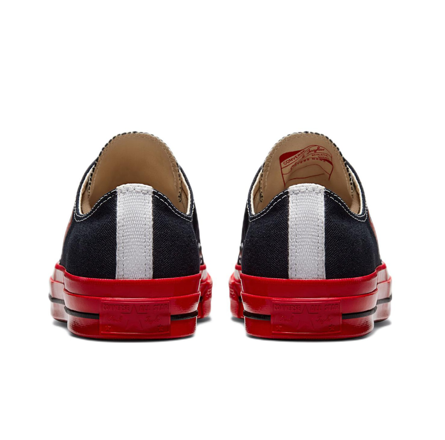Giày Converse Comme des Garçons Play x Chuck 70 Low 'Black Red' A01795C - Ảnh 8