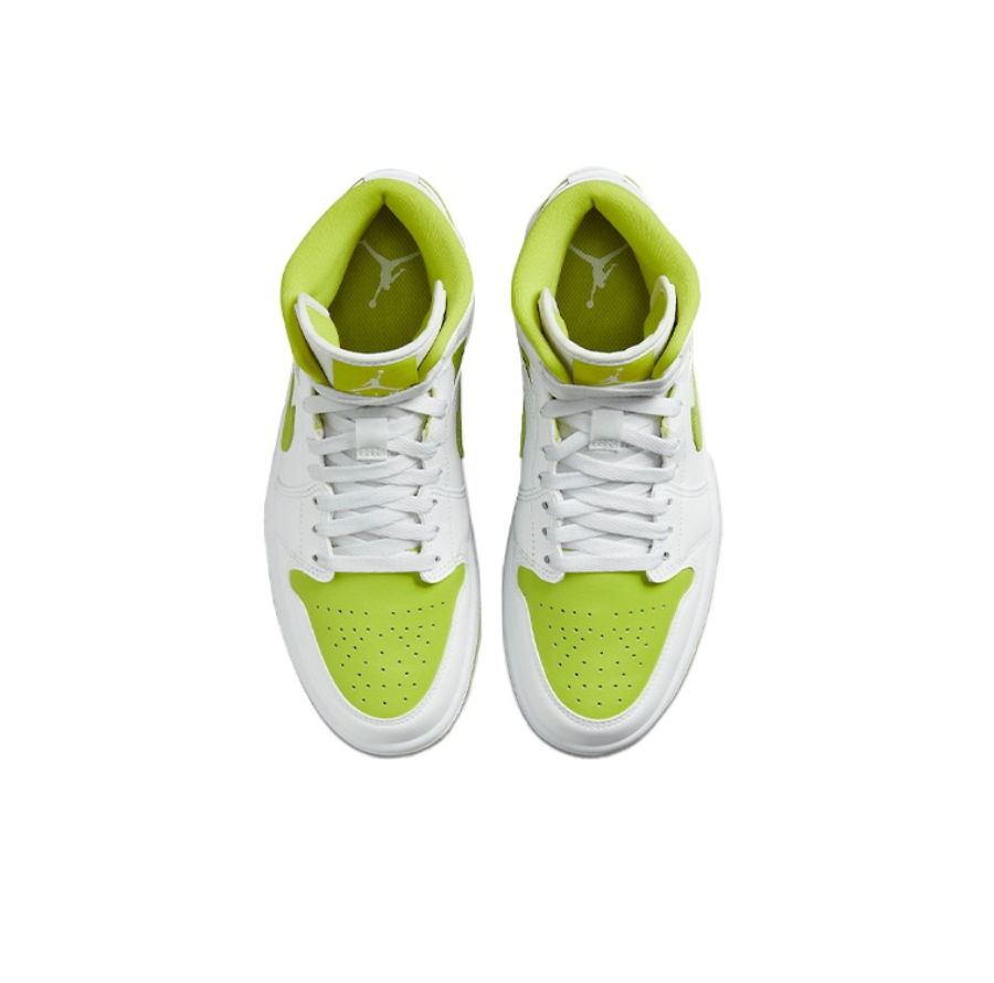 Giày Nike Wmns Air Jordan 1 Mid 'White Lime' BQ6472-131 - Ảnh 7