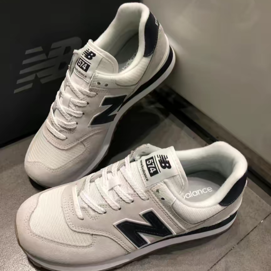 Giày New Balance 574 'White Navy' ML574TF2 - Ảnh 7