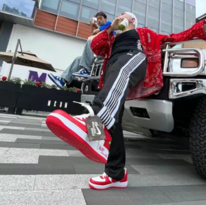 Alternative view of Giày Nike Air Force 1 Low x Louis Vuitton Virgil Abloh 'White Red'