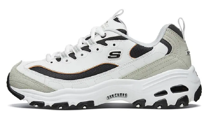 Alternative view of Giày Skechers D'Lites 'White Gray' 66666228-WLGY