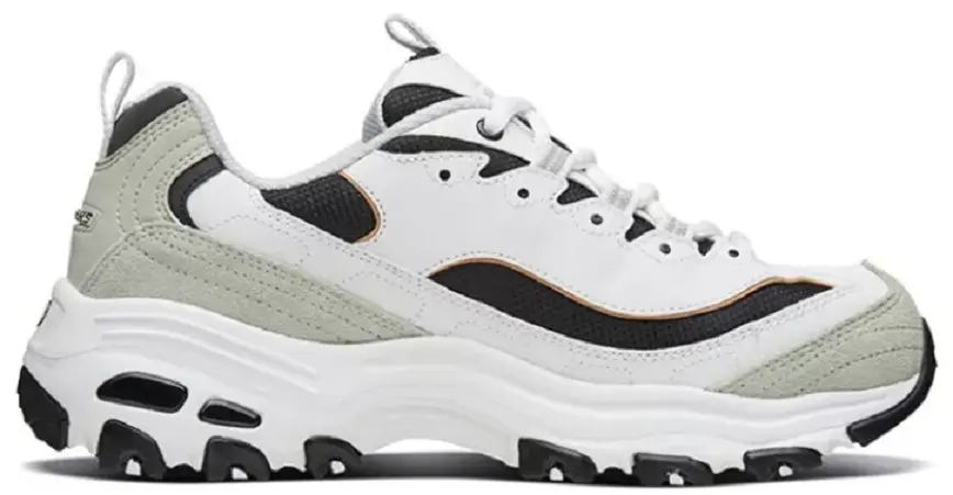 Giày Skechers D'Lites 'White Gray' 66666228-WLGY