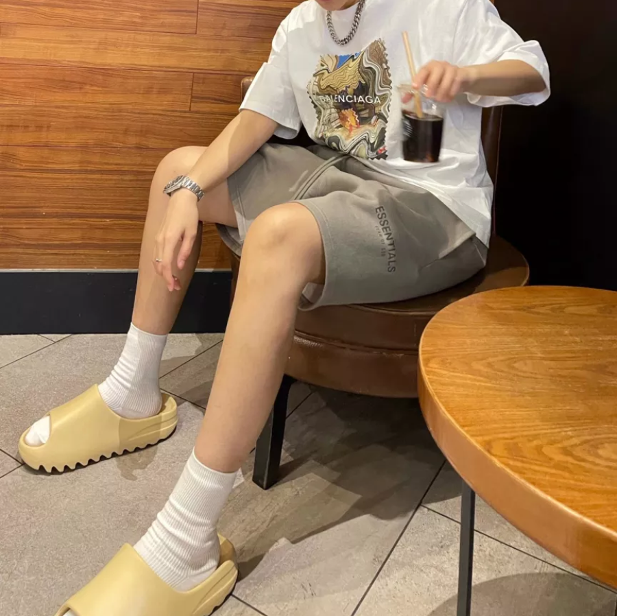 Dép Adidas Yeezy Slides 'Desert Sand' FW6344 - Ảnh 4