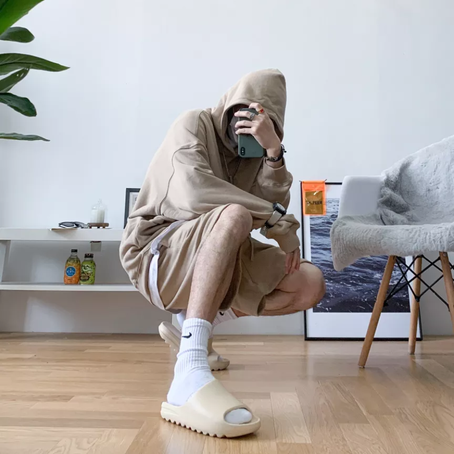 Dép Adidas Yeezy Slides 'Desert Sand' FW6344 - Ảnh 6